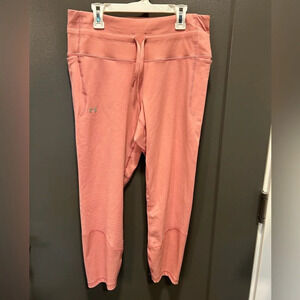 UNDER ARMOUR MADE IN JORDAN SIZE LG LEGGINGS NICE PINK LOOKS NEVER WORN POCKETS